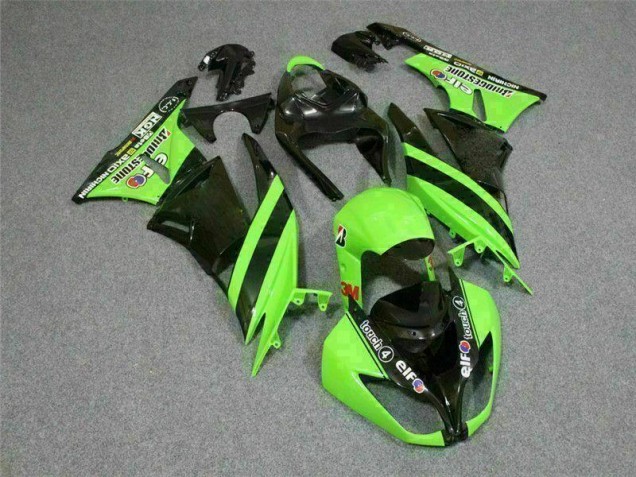 Carénage Moto ZX6R 09-12 - Noir Vert 3M Touch4 Carénage Moto ZX6R 09-12 - Noir Vert 3M Touch4