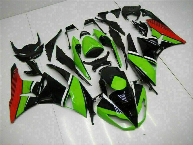 Carénage Moto ZX6R 09-12 - Noir Vert Rouge Carénage Moto ZX6R 09-12 - Noir Vert Rouge