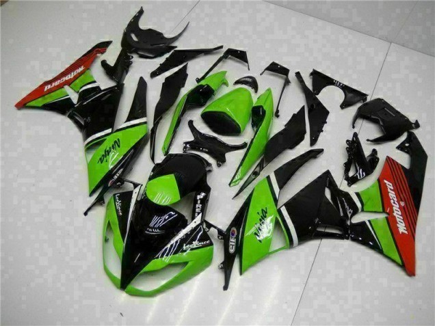 Carénage Moto ZX6R 09-12 - Vert Noir Rouge Carénage Moto ZX6R 09-12 - Vert Noir Rouge