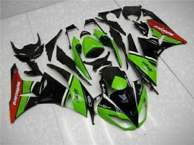 Carénage Moto ZX6R 09-12 - Vert Noir Rouge Carénage Moto ZX6R 09-12 - Vert Noir Rouge