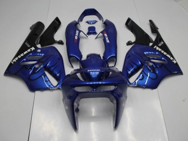 Carénage Moto ZX9R 94-97 - Bleu Noir Flamme