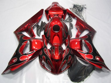 Carénages Moto CBR 1000 RR 06-07 - Rouge Noir Flamme