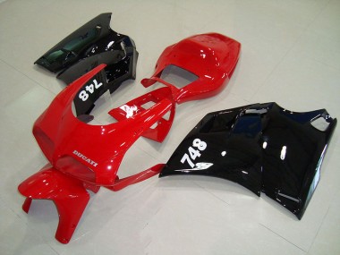 Carénages Moto Ducati 748 916 996 996S 93-05 - Rouge Noir