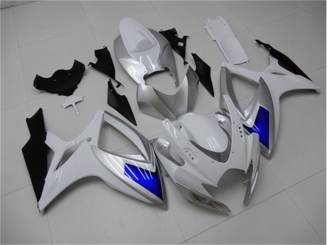 Carénages Moto GSXR 600 / 750 K6 06-07 - Blanc Bleu Carénages Moto GSXR 600 / 750 K6 06-07 - Blanc Bleu