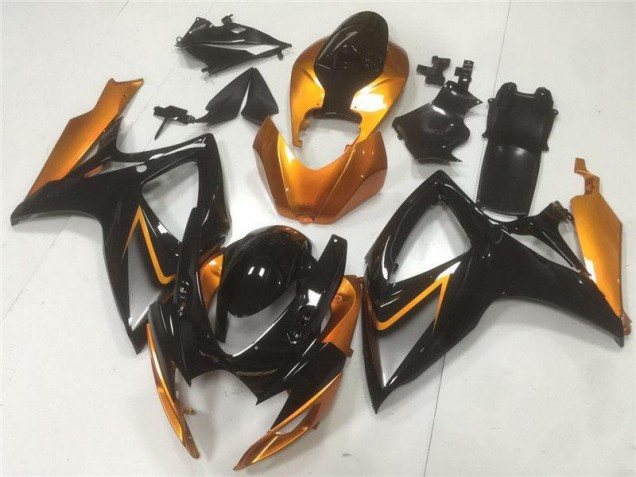 Carénages Moto GSXR 600 / 750 K6 06-07 - Noir Orange Carénages Moto GSXR 600 / 750 K6 06-07 - Noir Orange