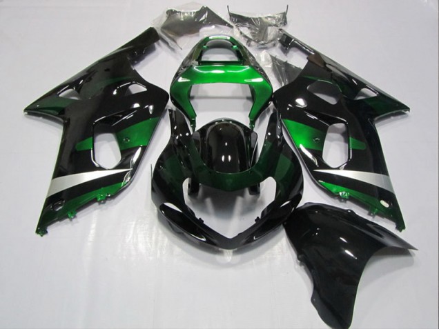 Carénages Moto GSXR 600 K1 K2 K3 01-03 - Noir Vert Carénages Moto GSXR 600 K1 K2 K3 01-03 - Noir Vert