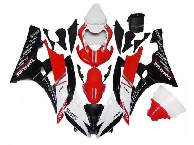 Carénages Moto R6 06-07 - Blanc Rouge Noir Carénages Moto R6 06-07 - Blanc Rouge Noir