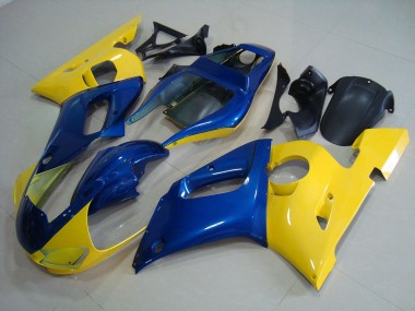 Carénages Moto R6 98-02 - Jaune Bleu
