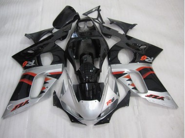Carénages Moto R6 98-02 - Noir Argent