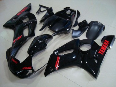 Carénages Moto R6 98-02 - Noir Brillant Rouge Décalque