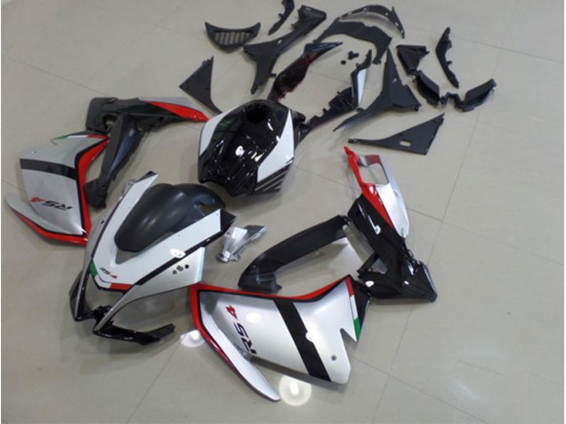 Carénages Moto RS4 50 125 11-18 - Noir Argent Rouge Carénages Moto RS4 50 125 11-18 - Noir Argent Rouge