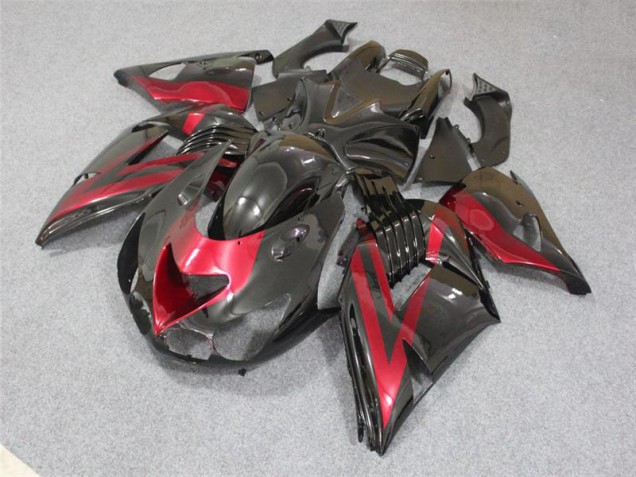 Carénages Moto ZX14R ZZR 1400 06-11 - Noir Rouge Carénages Moto ZX14R ZZR 1400 06-11 - Noir Rouge