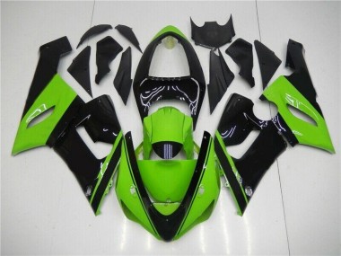 Carénages Moto ZX6R 05-06 - Vert Noir