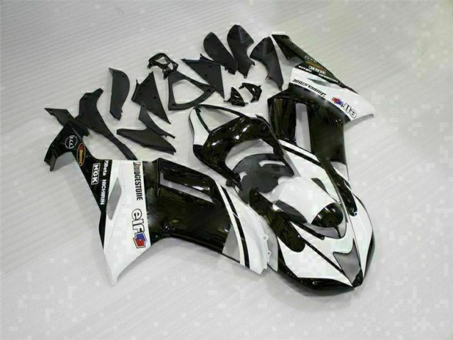Carénages Moto ZX6R 07-08 - Noir Blanc Carénages Moto ZX6R 07-08 - Noir Blanc