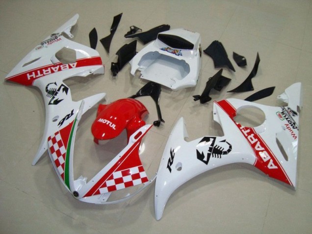 Carrosserie Moto R6 03-05 - Rouge Blanc Carrosserie Moto R6 03-05 - Rouge Blanc