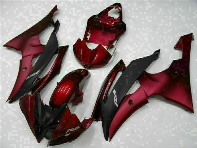 Carrosserie Moto R6 08-16 - Rouge Noir Carrosserie Moto R6 08-16 - Rouge Noir