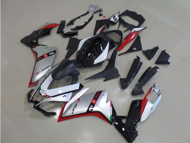 Carrosserie Moto RS4 50 125 11-18 - Noir Argent Rouge Carrosserie Moto RS4 50 125 11-18 - Noir Argent Rouge
