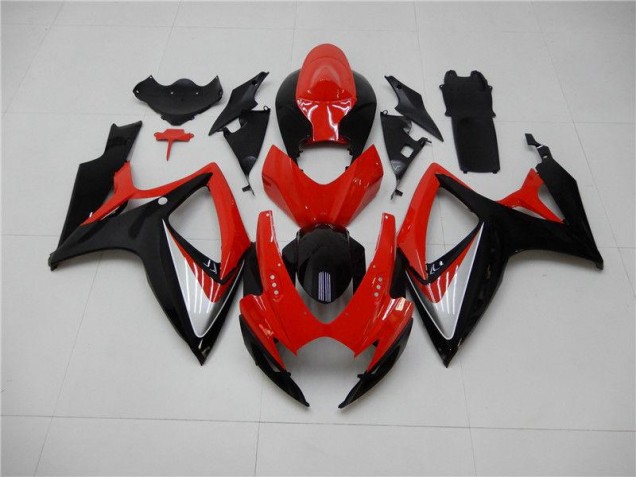 Kit Carénages Motos GSXR 600 / 750 K6 06-07 - Rouge Noir Kit Carénages Motos GSXR 600 / 750 K6 06-07 - Rouge Noir